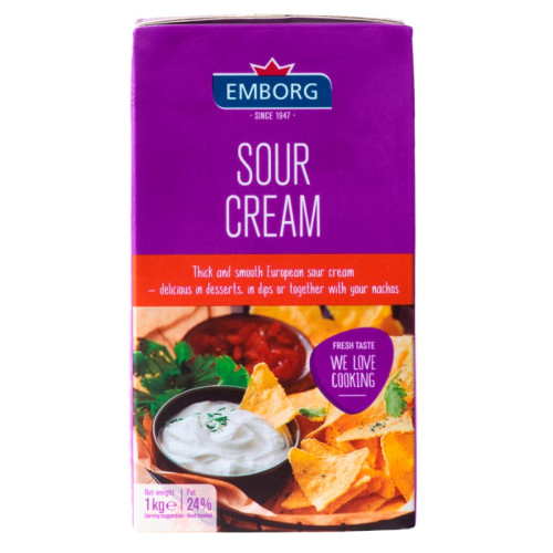 Emborg Sour Cream 24% Fat No gelatin 12 x 1kg