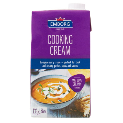 Emborg Cooking Cream 20% Fat 12 x 1L