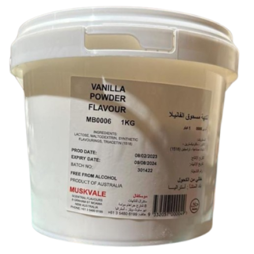 Muskvale  vanilla powder flavour for bakery 1kg