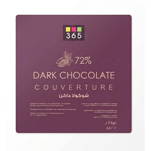 365 Dark Chocolate 72% Block  2.5Kg