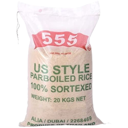 555 US Style Parboiled Rice 20Kg