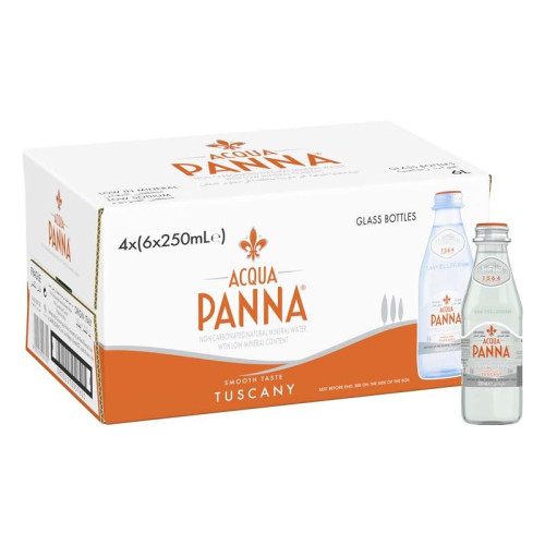 Acqua Panna Mineral Water Glass Bottles 24 x 250ml Acqua Panna Mineral Water Glass Bottles 24 x 250ml