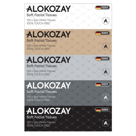 Alokozay Soft Facial Tissues 130 Sheets 2 Ply  6 X 5Boxes