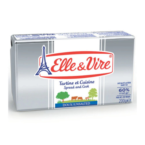 Elle & Vire Butter unsalted Silver  40 X 200g