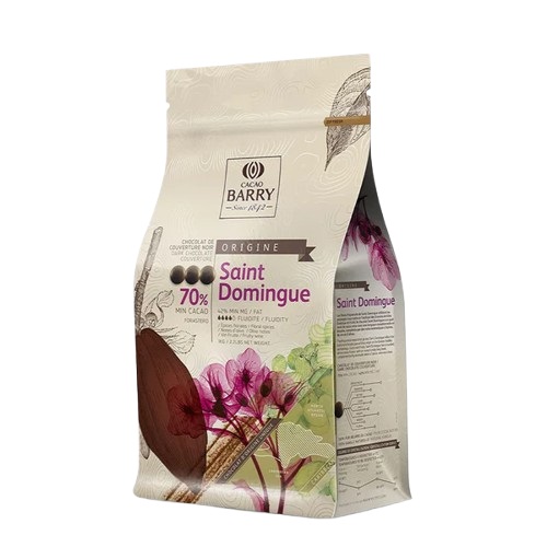 Cacao barry dark chocolate St. Domingue 70%  coins 2.5kg