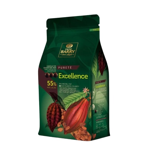Cacao barry dark chocolate Excellence 55% coins 5kg Cacao barry dark chocolate Excellence 55% coins 5kg