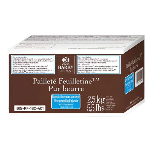 Cacao barry Fragments of Very Thin Crepes Paillete Feuilletine 2.5kg