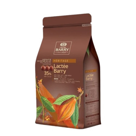 Cacao barry milk chocolate Lactee Barry 35%  coins 5kg