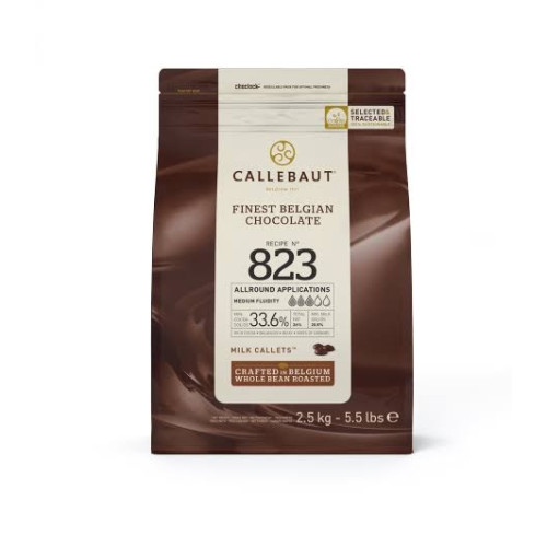 Callebaut Belgium Milk Chocolate n° 823 33.6% Coins  2.5kg
