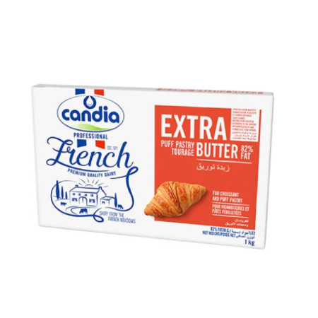Candia Croissant Butter Sheet Extra Tourage 82% 1KG