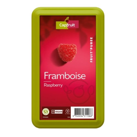 Capfruit Raspberry Frozen Fruit Puree No Added Sugar 1kg Capfruit Raspberry Frozen Fruit Puree No Added Sugar 1kg
