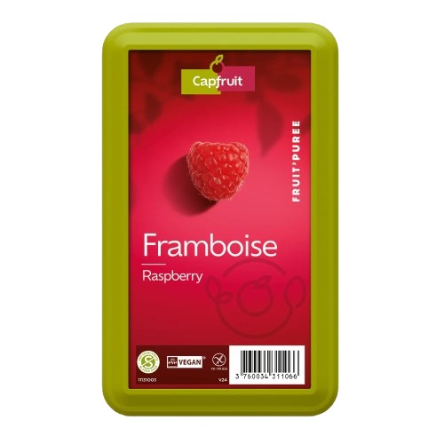 Capfruit Raspberry Frozen Fruit Puree No Added Sugar 1kg Capfruit Raspberry Frozen Fruit Puree No Added Sugar 1kg