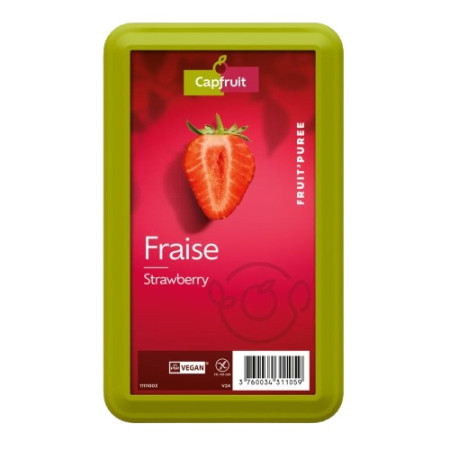 Capfruit Strawberry Frozen Fruit Puree With 10% Added Sugar 1kg Capfruit Strawberry Frozen Fruit Puree With 10% Added Sugar 1kg
