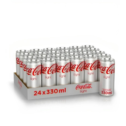 Coca Cola Light Carbonated Soft Drink Cans 24 x 330ml