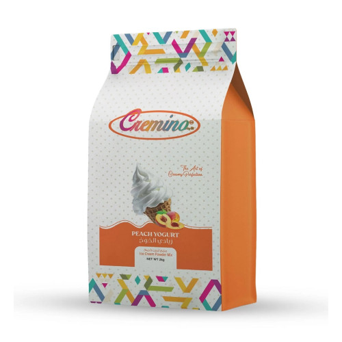 Cremino Peach Yogurt Soft Ice Cream Powder Mix 2KG