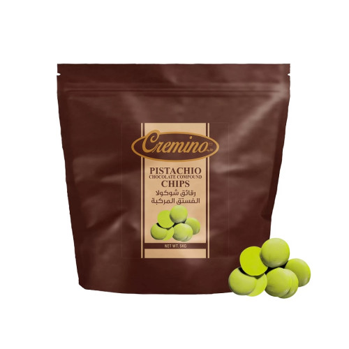 Cremino Pistachio Chocolate Compound Chips 5KG Cremino Pistachio Chocolate Compound Chips 5KG
