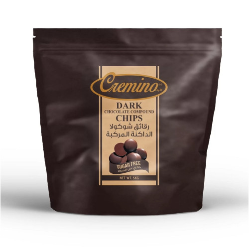 Cremino Sugar Free Dark Compound Chocolate Chips 5KG Cremino Sugar Free Dark Compound Chocolate Chips 5KG