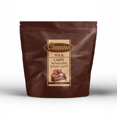 Cremino Sugar Free Milk Compound Chocolate Chips  5KG