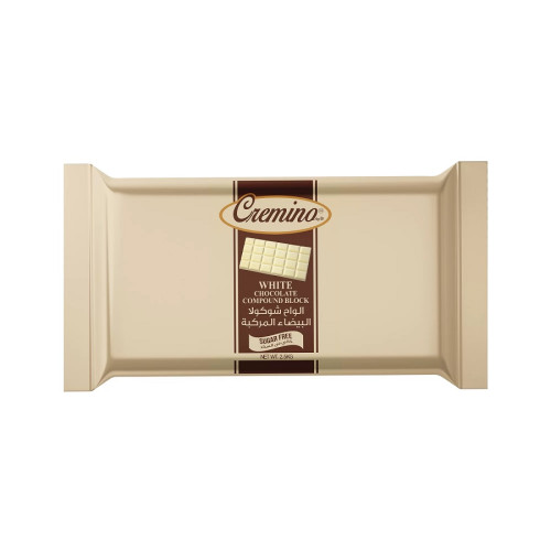 Cremino Sugar Free White Compound Chocolate Block 2.5KG