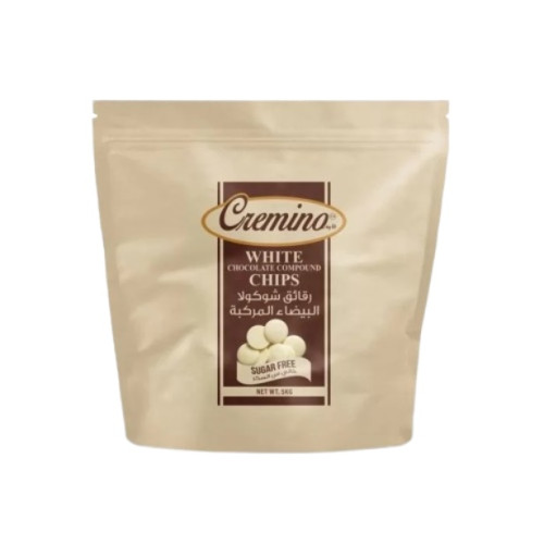 Cremino Sugar Free White Compound Chocolate Chips  5KG