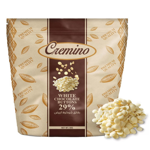 Cremino White Couverture Chocolate Buttons 29% 1 x 5kg