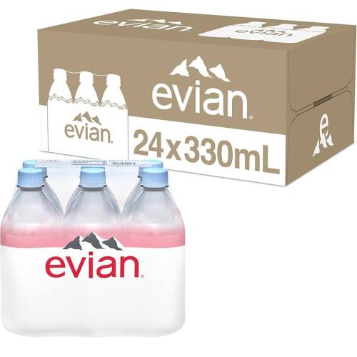 Evian Natural Mineral Water 24 x 330 ml