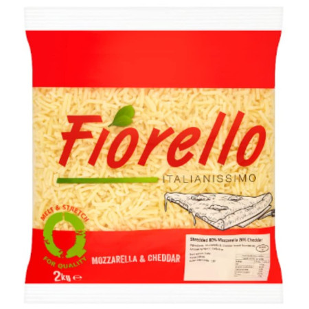 Fiorello Dairy Shredded Mozzarella Cheese from United Kingdom 6 x 2kg