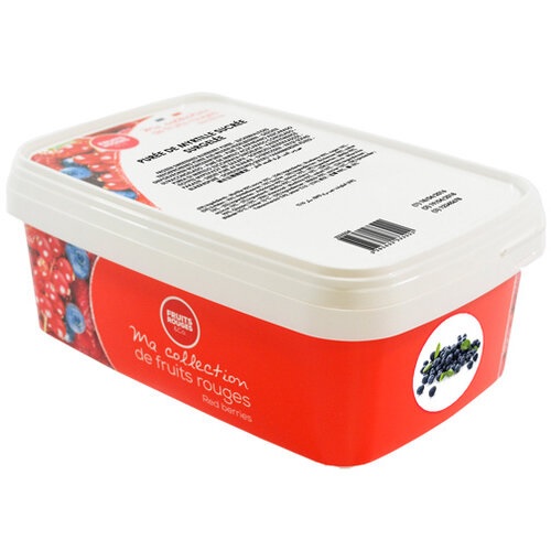 Fruits Rouges Frozen  Blueberry Puree 90%  1Kg