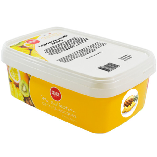 Fruits Rouges Frozen Pineapple Puree 90% 1Kg Fruits Rouges Frozen Pineapple Puree 90% 1Kg