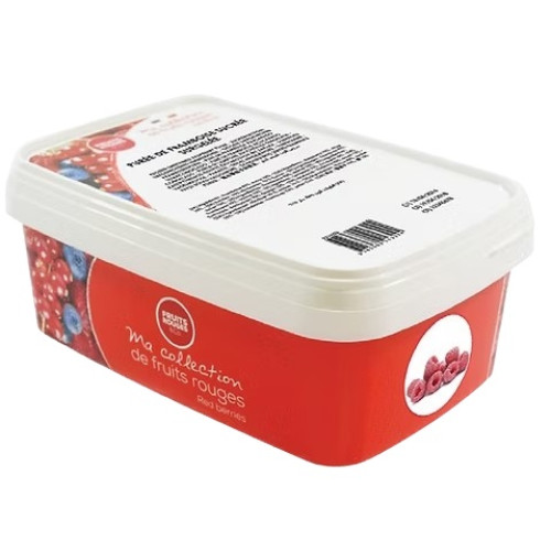 Fruits Rouges Frozen Raspberry Puree 90%  1Kg
