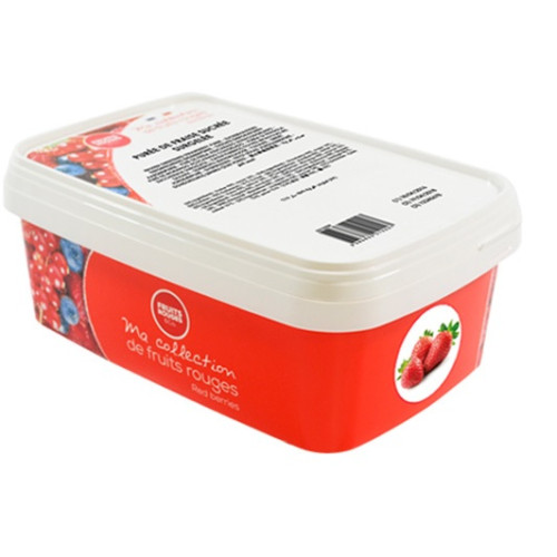 Fruits Rouges Frozen Strawberry Puree 90% 1Kg