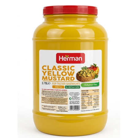 Herman Yellow Mustard  4 x 3.78kg