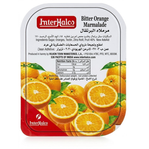Interhalco bitter orange marmalade  Jam portion 100x25g
