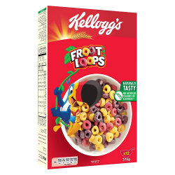 Kelloggs   Froot   Loops Cereal 18 X 375gm