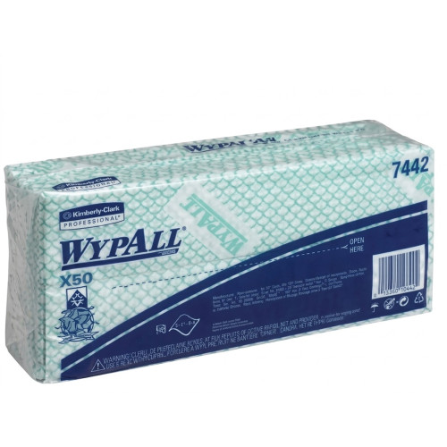 Kimberly clark Wypall X50 wiping Cloths green 6 x 50 Sheets