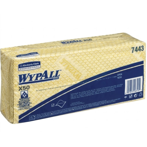 Kimberly clark Wypall x50 wiping Cloths Yellow 6 x 50 Sheets