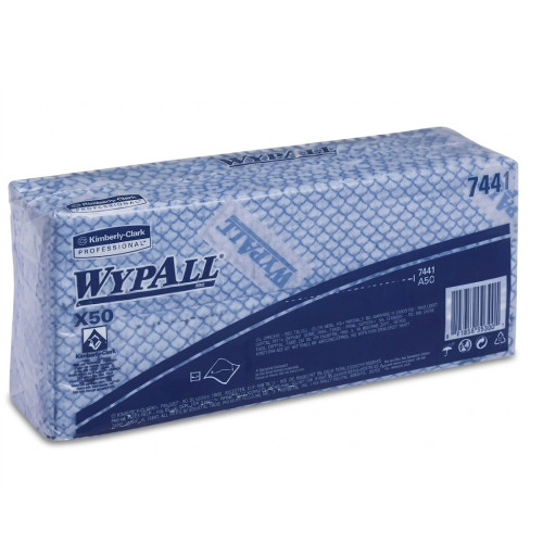 Kimberly clark Wypall x50 wiping Cloths blue  6 x 50 Sheets