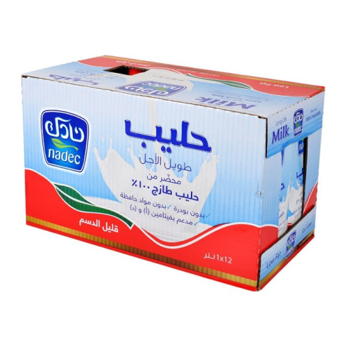 Nadec Low Fat Milk Long Life Milk 12 x 1L
