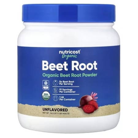 Nutricost Organic Beet Root Powder Unflavored 16 oz 454g