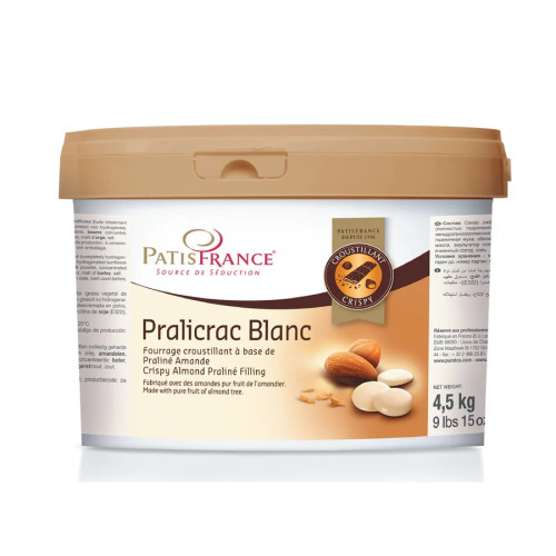 Patisfrance White Chocolate Pralicrac 4.5 Kg