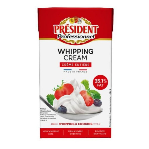 President Whipping cream 35.1% 6 x 1L President Whipping cream 35.1% 6 x 1L