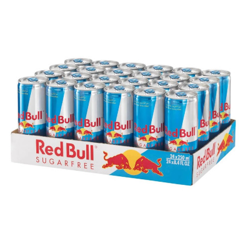 Red Bull Energy Drink Sugar Free Cans  24x250ml