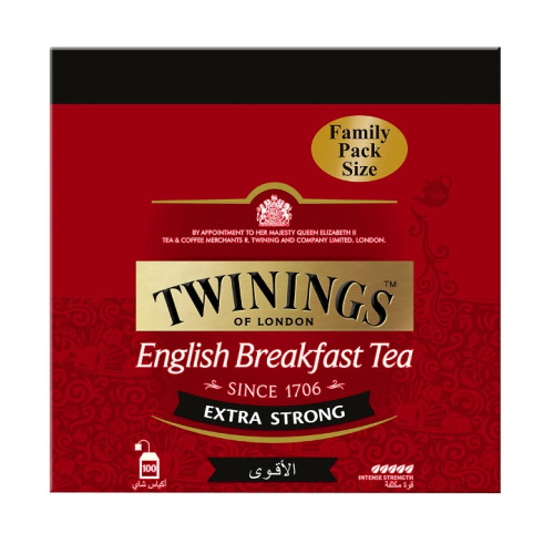 Twinings Black Tea English Breakfast Extra Strong  4 X 100TB