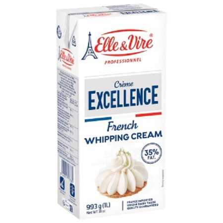 Elle & Vire UHT Whipping Cream 35% Fat 12 x 1L Elle & Vire UHT Whipping Cream 35% Fat 12 x 1L