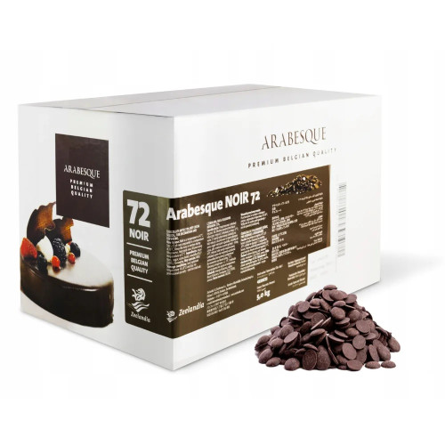 Zeelandia arabesque noir 72% Dark Chocolate  5kg