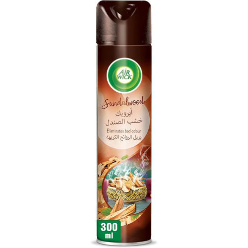 Air Wick Aerosol Sandalwood Air Freshener 12 x 300ml