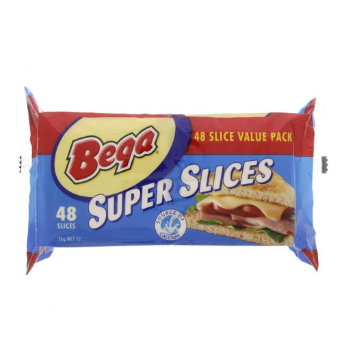 Bega Super Slice Processed Cheese Australia 6x1kg Bega Super Slice Processed Cheese Australia 6x1kg