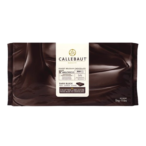 Callebaut Belgium sugar free dark chocolate MALCHOC-D  54% block  5kg