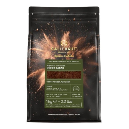 Callebaut Belgium 100% Pure Decor Cacao Powder Alkalized 20-22% 1kg