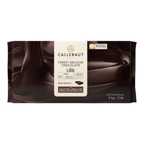 Callebaut Belgium dark chocolate n° L811  48.2% block  5kg